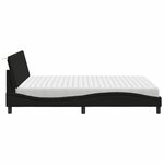 vidaXL Lit avec matelas Hanko noir 160x200 cm tissu