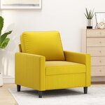 vidaXL Fauteuil Jaune 60 cm Velours