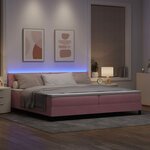 vidaXL Lit à ressorts avec tête de lit Rose 200 x 200 cm Velours