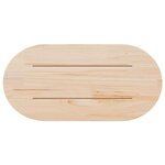 vidaXL Dessus de table 60x30x2 5 cm bois de pin massif ovale