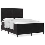 vidaXL Lit à ressorts avec matelas Noir 140 x 190 cm Velours