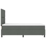 vidaXL Lit à ressorts avec matelas et LED  gris foncé  120 x 190 cm  tissu