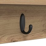 vidaXL Porte-manteau mural chêne artisanal 80 x 10.5 x 18 cm