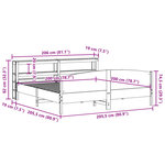 vidaXL Cadre de lit sans matelas blanc 200x200 cm bois massif de pin