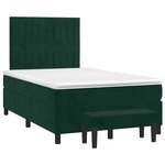 vidaXL Sommier à lattes de lit avec matelas vert foncé 120x190 cm