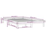 vidaXL Cadre de lit Marron miel 160x200 cm Bois de pin massif