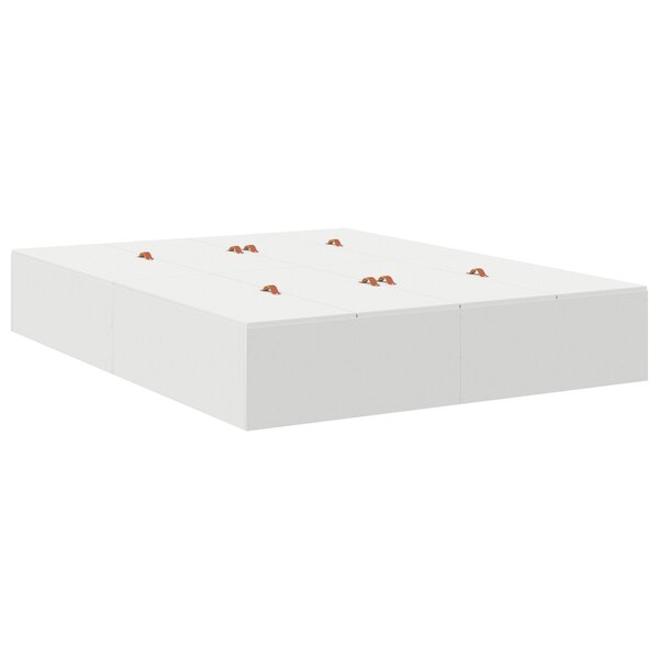 vidaXL Cadre de lit de rangement Blanc 140x200 cm