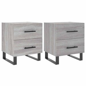 vidaXL Tables de chevet 2 Pièces sonoma gris 40x35x47 5 cm