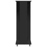 vidaXL Garde-robe avec roues noir 102x38x110 cm bois d'ingénierie