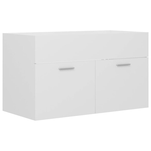 vidaXL Armoire d'évier Blanc 80x38 5x46 cm Bois d’ingénierie