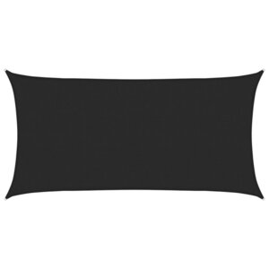 vidaXL Voile d'ombrage 160 g/m² Noir 2x4 m PEHD
