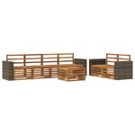 vidaXL Ensemble de canapés d'extérieur 7 Pièces Naturel