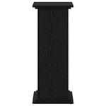 vidaXL Support de Plante Chêne Noir 33x33x80 cm Bois