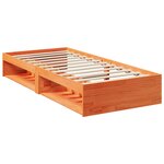 vidaXL Lit de jour avec matelas cire marron 90x190 cm bois pin massif