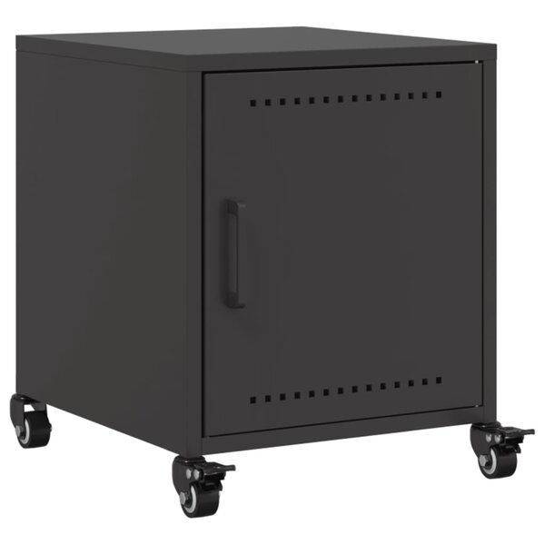 vidaXL Table de chevet noir 36x39x43 5 cm acier