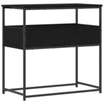 Table Console vidaXL Noir Chêne 75x40x75 cm Bois manufacturé et Acier