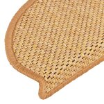 vidaXL Tapis d'escalier autocollants aspect sisal 15 Pièces 65x21x4 cm
