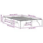 vidaXL Lit 120x190 cm en bois de pin massif