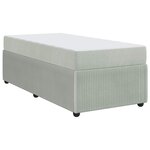 vidaXL Cadre de lit avec matelas Gris clair 80 x 200 cm tissu