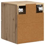 vidaXL Cabinet de chevet mural 2 Pièces Chêne artisanal 34 5 x 33 x 40 cm