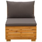 vidaXL Ensemble de salon de jardin 2 Pièce Marron Bois d'Acacia Massif