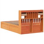 vidaXL Cadre de lit sans matelas cire marron 120x190cm bois pin massif