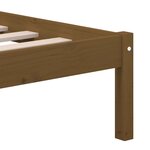 vidaXL Cadre de lit sans matelas Marron miel Bois pin massif 200x200cm