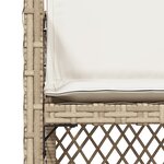 vidaXL Chaises de jardin avec coussins lot de 4 beige résine tressée