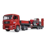 Bruder 02774 - Camion surbaissé MAN TGA avec chargeur télescopique Manitou