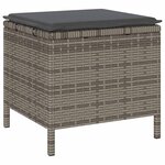 vidaXL Ensemble de salle à manger pour jardin 3 Pièces Gris Poly rotin