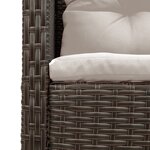 vidaXL Ensemble de canapés d'extérieur Marron et Crème Rotin  Bois  Tissu