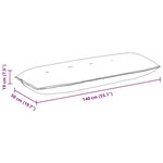 vidaXL Coussin de Dos Bordeaux 140 x 19 x 50 cm tissu