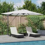 vidaXL Parasol Roma Beige 286 x 285 x 270 cm Aluminium  Polyester