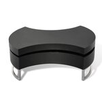 vidaXL Table basse à forme réglable noir brillant