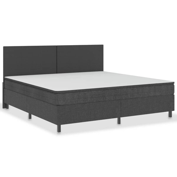 vidaXL Sommier à lattes de lit sans matelas gris tissu 200x200 cm