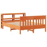 vidaXL Cadre de lit sans matelas cire marron 140x200cm bois pin massif