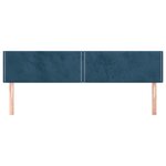 vidaXL Têtes de lit 2 Pièces Bleu foncé 90x5x78/88 cm Velours