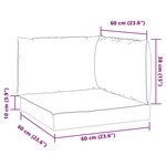 vidaXL Coussins de palette lot de 3 rouge mélangé tissu