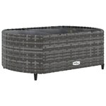 vidaXL Salon de jardin 9 Pièces avec coussins gris résine tressée