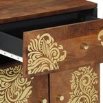 vidaXL Table de chevet 50x33x60 cm en bois solide de manguier