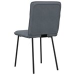 vidaXL Chaises à manger lot de 6 gris foncé velours