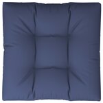 vidaXL Coussin de palette bleu marine 70x70x12 cm tissu