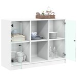 vidaXL Buffet blanc 102x37x75 5 cm bois d'ingénierie