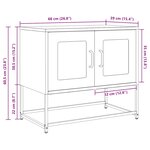 vidaXL Meuble TV rose 68x39x60 5 cm acier laminé à froid