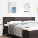vidaXL Tête de lit LED Montage mural Marron foncé 180 cm tissu