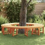 Banc d'arbre extérieur vidaXL 200 cm en bois massif d'eucalyptus