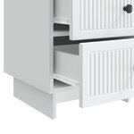 vidaXL Cabinet de chevet Blanc 43 x 41 x 66 5 cm Bois d'ingénierie
