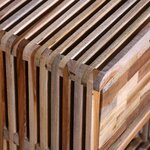 vidaXL Table de chevet avec tiroir Bois de teck recyclé