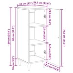 vidaXL Buffet Sonoma gris 33 x 34 5 x 90 cm Bois d'ingénierie