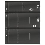 Feuilles Multi Collect Lindner noires à 8 poches pour télécartes.
